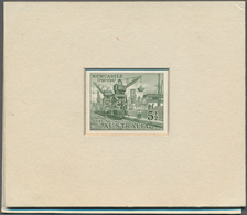 Australien: 1946, 150th Anniversary Of City Of Newcastle 5½d. Green 'Coal Carrier/Cranes' DIE PROOF - Otros & Sin Clasificación