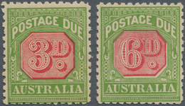 Australien - Portomarken: 1936, Postage Dues 3d. And 6d. Carmine-red/yellow-green With Wmk. Crown Ov - Portomarken