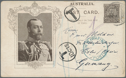 Australien - Ganzsachen: 1912 (9.11.), Coronation Postcard 1d. Brownish Grey 'King George In Ornate - Postal Stationery