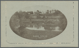 Australien - Ganzsachen: 1913, Two Lettercards Kangaroo 1d. Original Die With Oval Views 'QUEEN'S GA - Postwaardestukken