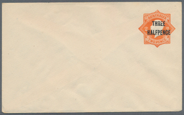 Australien - Ganzsachen: 1923, Envelope KGV 2d. Orange 'Star Embossed' (without 'Postage') Surcharge - Postwaardestukken