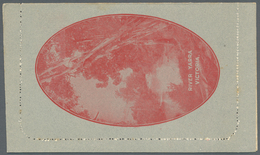 Australien - Ganzsachen: 1924, Lettercard KGV 1½d. Red (mottled Grey Card, White Inside) With Framed - Postwaardestukken