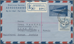 Australien - Ganzsachen: 1962 (25.8.), Aerogramme 10d. Jet Design Uprated With Flanell Flower 2s. Fo - Postwaardestukken