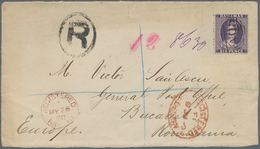 Bahamas: 1890 Destination RUMANIA: Front Of A Registered Cover To Bucarest, Rumania Via London, Fran - 1963-1973 Ministerial Government