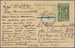 Belgisch-Kongo: 1918, Stationery Picture-card 5 C (Kigoma Harbour) With Overprint "EST AFRICAIN ALLE - Andere & Zonder Classificatie