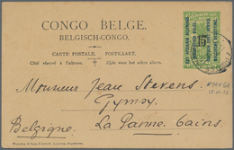 Belgisch-Kongo: 1918, Stationery-card "15" On 5 C With Overprint "EST AFRICAIN ALLEMAND OCCUPATION B - Otros & Sin Clasificación
