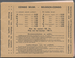 Belgisch-Kongo: 1937, Stamp Booklet Containing Total 80 Definitive And Airmail Stamps In Blocks Of E - Altri & Non Classificati