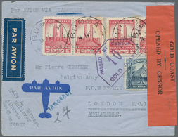 Belgisch-Kongo: 1942. Air Mail Envelope Addressed To London Bearing Belgian Congo 2f50 Indigo And 2f - Other & Unclassified