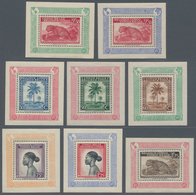 Belgisch-Kongo: 1949, UPU Mini Sheets, Complete Set Of Eight, Unmounted Mint (partly Some Gum Toning - Andere & Zonder Classificatie