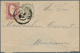 Brasilien: 1877, 80 R Carmine And 1884, 20 R Dull-green On Envelope (b/s Lower Flap Missing) Sent To - Other & Unclassified