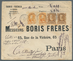 Brasilien: 1887. Envelope Written From Ceara, Brazil Addressed To Paris Bearing Dom Pedro " Yvert 29 - Other & Unclassified