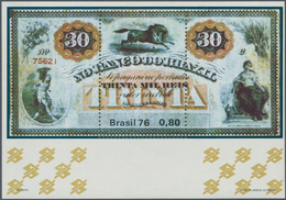 Brasilien: 1976. Souvenir Sheet "Bank Of Brazil" Showing VARIETY: "agencia 1000" Is Missed. Mint, NH - Other & Unclassified