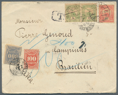 Brasilien - Portomarken: 1916. Envelope Addressed To Brazil Bearing Hungary Yvert 41, 5h Green (pair - Timbres-taxe