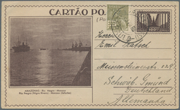 Brasilien - Ganzsachen: 1934, 100 R. Stationery Card Uprated With 300 R Definitive From "SAO PAULO 2 - Interi Postali