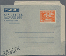 Britisch-Guyana: 1950/55, Air Letters 12 C.: KGVI Orange 'Stabroek Market' With Black Double-lined S - Guyana Britannica (...-1966)
