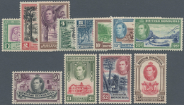Britisch-Honduras: 1938, KGVI Definitives Complete Set Of 12, Mint Lightly Hinged, SG. £ 190 - Honduras Britannico (...-1970)