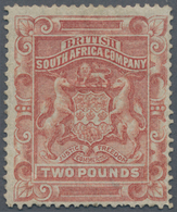 Britische Südafrika-Gesellschaft: 1892, Coat Of Arms £2 Rose-red Perf. 14 Mint Hinged And Scarce (on - Sin Clasificación