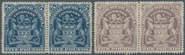 Britische Südafrika-Gesellschaft: 1901, £5 Deep Blue And £10 Lilac, Each In Horizontal Pair, Unused - Non Classés