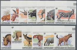 Burundi: 1982, African Wildlife Complete Set Of 13 From 2fr. To 85fr. (Lion, Giraffe, Rhinoceros, El - Otros & Sin Clasificación