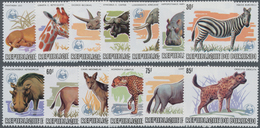 Burundi: 1983, African Wildlife Complete Set Of 13 From 2fr. To 85fr. (Lion, Giraffe, Rhinoceros, El - Andere & Zonder Classificatie