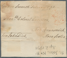 Neubraunschweig: 1798, Incoming Letter Bearing Red "FREE" Mark From London 7 Febr. 1798, Addressed T - Cartas & Documentos
