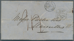 Neubraunschweig: 1857. Stampless Envelope To France Written From St John, New Brunswick Dated '12th - Briefe U. Dokumente