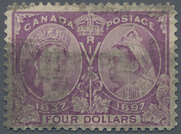 Canada: 1897, Jubilee Issue $2 Deep Violet Used With Heavy Roller Cancel, SG. £ 425 - Other & Unclassified