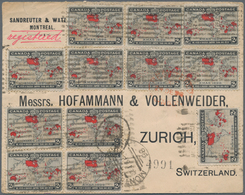 Canada: 1898, 2 C. (12) Tied "MONTREAL DEC 13 98" To Registered Cover To Switzerland W. Arrival Zuri - Sonstige & Ohne Zuordnung