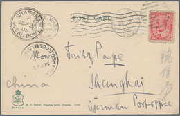 Canada: 1905, Ppc From "NIAGARA FALLS 18/8/05", " Franked With 2 Cent KE VII With Corner Crease, Via - Autres & Non Classés