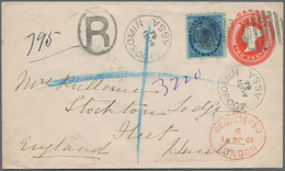 Canada - Ganzsachen: 1901. Registered Postal Stationery Envelope 'two Cents' Carmine Upgraded With S - 1860-1899 Victoria