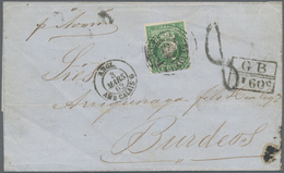 Cuba: 1862 Expeditionary Forces In Mexico: Folded Cover From The Occupied Vera Cruz To Bordeaux, Fra - Autres & Non Classés