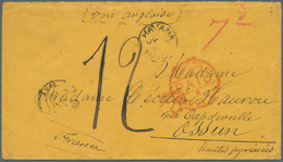 Cuba: 1873. Stampless Envelope Addressed To France Cancelled By Havana/Paid Date Stamp 'Jy 9th' Char - Andere & Zonder Classificatie