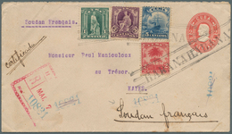 Cuba: 1908. Registered Cuban Postal Stationery Envelope 2c Scarlet Upgraded With United States Occup - Other & Unclassified