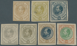 Curacao: 1873. Original Colour Trials For The First Issue Of Curacao. (7). Ex Col Harvey. - Curacao, Netherlands Antilles, Aruba