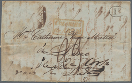 Dänisch-Westindien - Vorphilatelie: 1844 Destination CORSICA: Entire Letter From St. Thomas To Pino, - Dänische Antillen (Westindien)