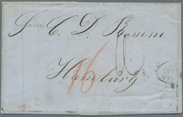 Dänisch-Westindien: 1861, Complete Folded Letter From ST. THOMAS To Hamburg/Germany, On Reverse Doub - Danimarca (Antille)