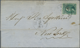 Dänisch-Westindien: 1867 Folded Cover To New York Via Danish West Indies Carried By The United State - Danemark (Antilles)