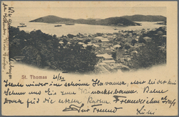 Dänisch-Westindien: 1900 Picture Postcard (St. Thomas View), Dated 'St. Thomas 21/XII', Sent To Kris - Deens West-Indië