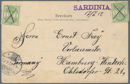 Dänisch-Westindien: 1902, Ppc Franked 1 Cent Definitive (2) With Manuscript Cancellation Via Shipmai - Denmark (West Indies)