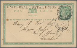 Dänisch-Westindien - Stempel: "ST. THOMAS/24/1/1881" Transit Cds On Jamaica Postal Stationery Card " - Deens West-Indië