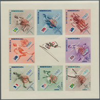 Dominikanische Republik: 1957. Imperforated Block Of 8 Values Olympic Games In Melbourne 1956, With - Repubblica Domenicana