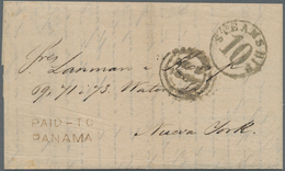 Ecuador: 1864, Entire Letter From GUAYAQUIL, NO 30 1864, Sent Via Transit Panama To New York, On The - Equateur