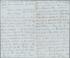 Falklandinseln: 1849, Eight Envelope-content Double Pages Written From The Captain Fanshawe, Command - Falklandinseln
