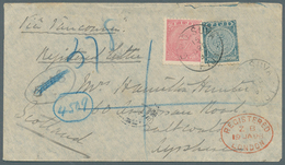 Fiji-Inseln: 1898. Registered Envelope Addressed To Scotland Bearing SG 59, 6d Rose And SG 99, ½s Sl - Fidschi-Inseln (...-1970)