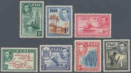 Fiji-Inseln: 1938 Seven Stamps Of KGVI. Series, With ½d. Perf 14, 1d., 1½d. And 2d. Both Die I, 3d., - Fidji (...-1970)