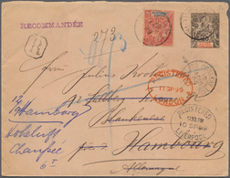 Französisch-Guinea: 1899. Registered Guinee Française Postal Stationery Envelope 25c Black/rose Upgr - Sonstige & Ohne Zuordnung