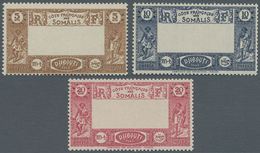 Französische Somaliküste: 1938, View Of Djibouti Definitives 5fr., 10fr. And 20fr. With MISSING CENT - Unused Stamps