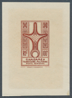 Ghadames: 1949, 100fr. Airmail Stamp "Cross Of Agadem", Die Proof In Brown Colour. Rare And Attracti - Autres & Non Classés