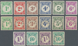 Gilbert- Und Ellice-Inseln - Portomarken: 1940, Postage Dues Complete Set Of Eight And Same Set Perf - Islas Gilbert Y Ellice (...-1979)