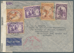 Goldküste: 1941 Air Mail Envelope (stamps Small Stains) Written From Leopoldville Addressed To Londo - Goudkust (...-1957)